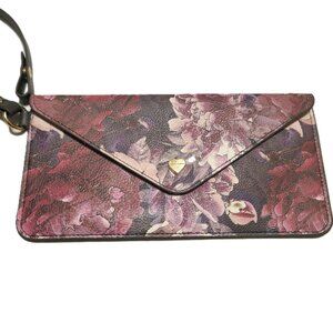 ❤️ 4/$20 New Betsey Johnson thin cash wallet Floral wristlet Vegan leather pinks
